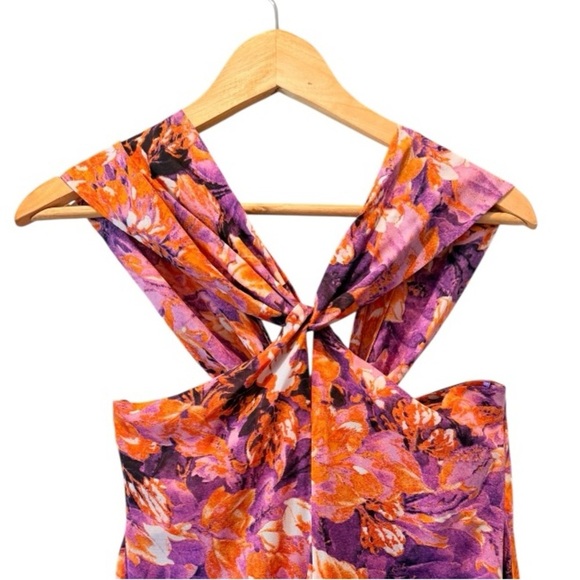 ROBERTO CAVALLI Just Cavalli Silk Floral Print Dress Size 44 (L) - Picture 7 of 14